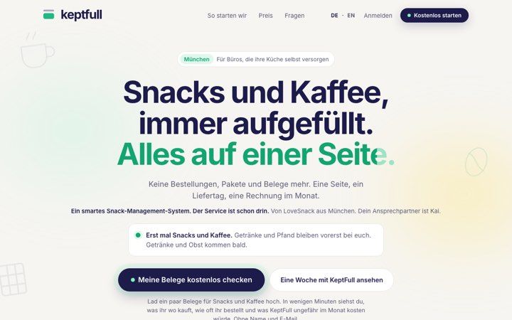 Preview of keptfull.lovesnack.de