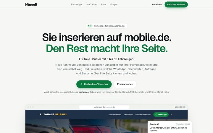 Preview of goklingelt.com