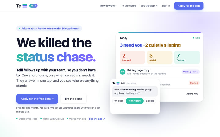 Preview of telll.ai